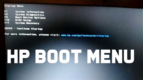 NOTE: If you cannot select the USB flash drive from the <b>Boot</b> <b>Menu</b>, disable Secure <b>Boot</b> and enable Legacy Support in BIOS. . Boot menu hp